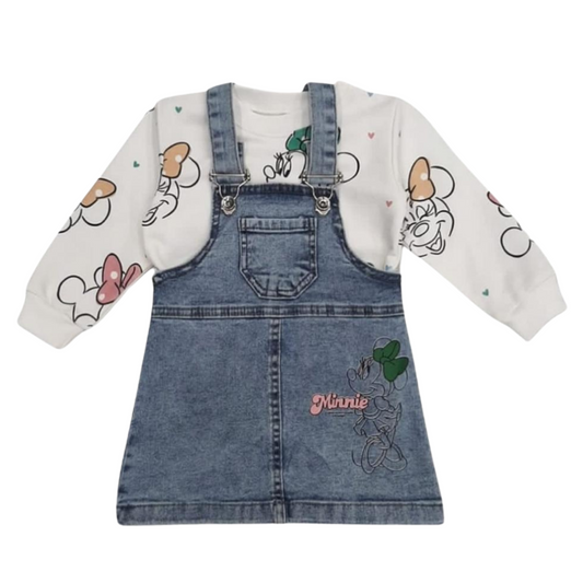 Minnie Denim Elbise Takımı