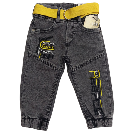 Sporty Belted Kids Jean